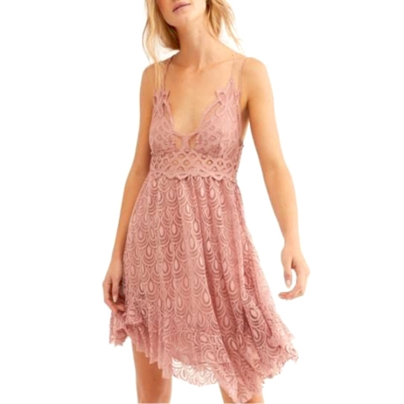 NWT FP Free People Adella Lace Slip Dress Boho Xs - Picture 10 of 15